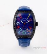 High Quality Franck Muller Colour Dreams Engraved Watches Black-Blue 43mm